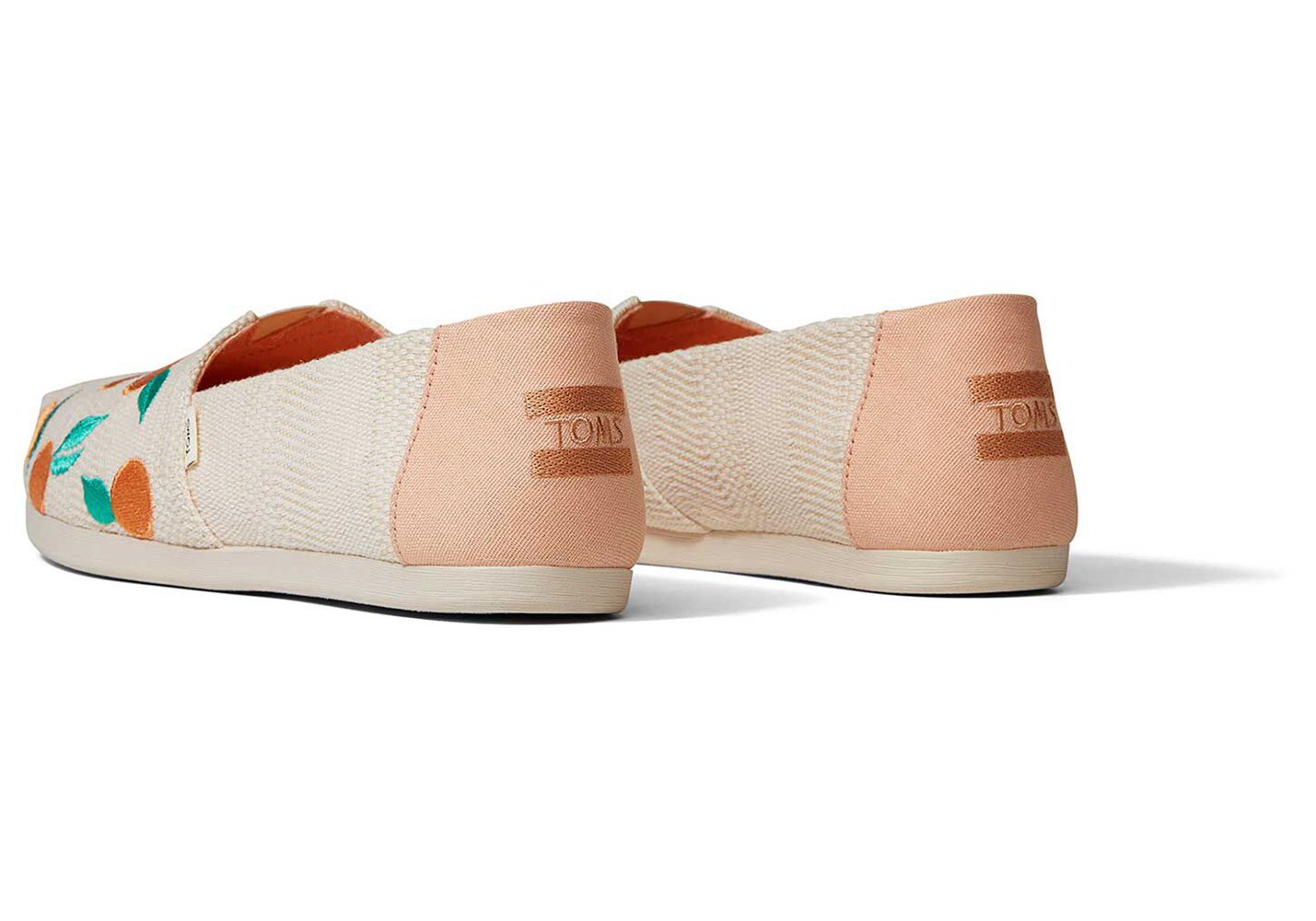 Toms Alpargata Embroidered Oranges Espadrille Beige - Womens - 02584-UWJK